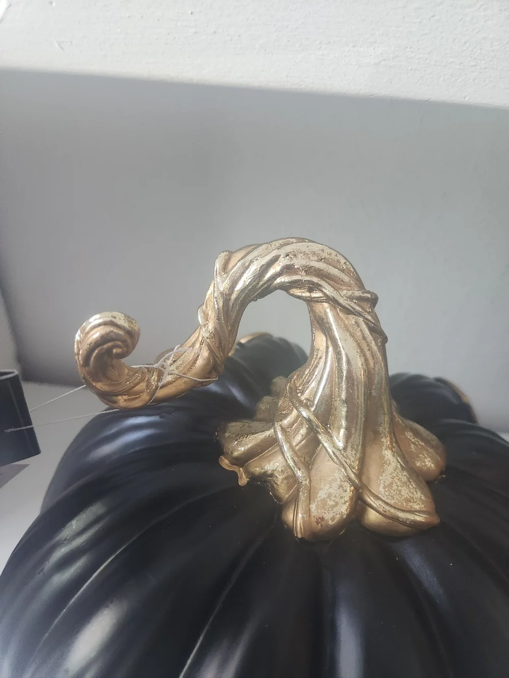Christian Siriano Black and Gold LED Pumpkin Lantern Gothic 12 X 15 Rare